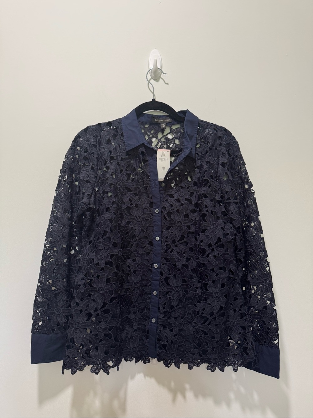 Banana Republic Navy Lace Blouse | New with Tags
